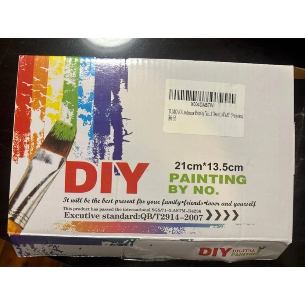 DIY paint by numbers set - Japanese moon Ocean